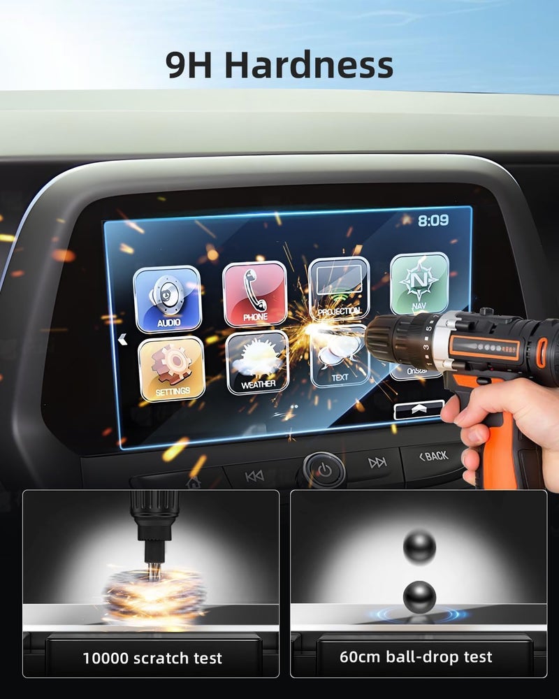 LANGBEAN Screen Protector for Chevy Equinox (LS/LT/RS) 2018-2024 7 inch Touchscreen, HD Clear, High Sensitivity, 9H Tempered Glass Car Navigation Screen Protector - Image 5